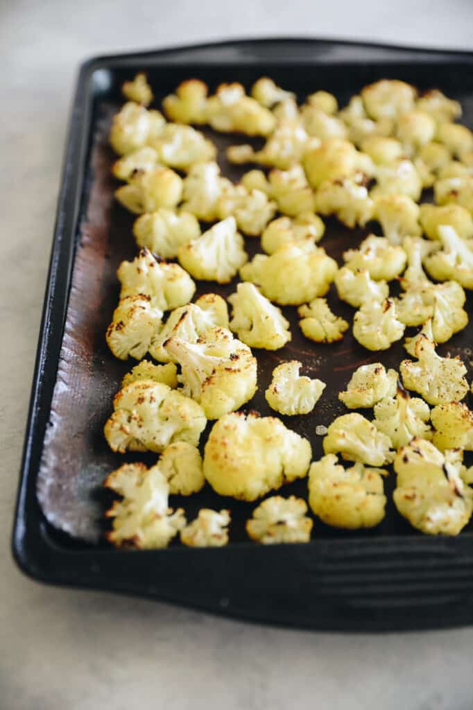 Roasted Cauliflower and Chickpeas w/ Tahini & Za'atar | The Healthy Maven