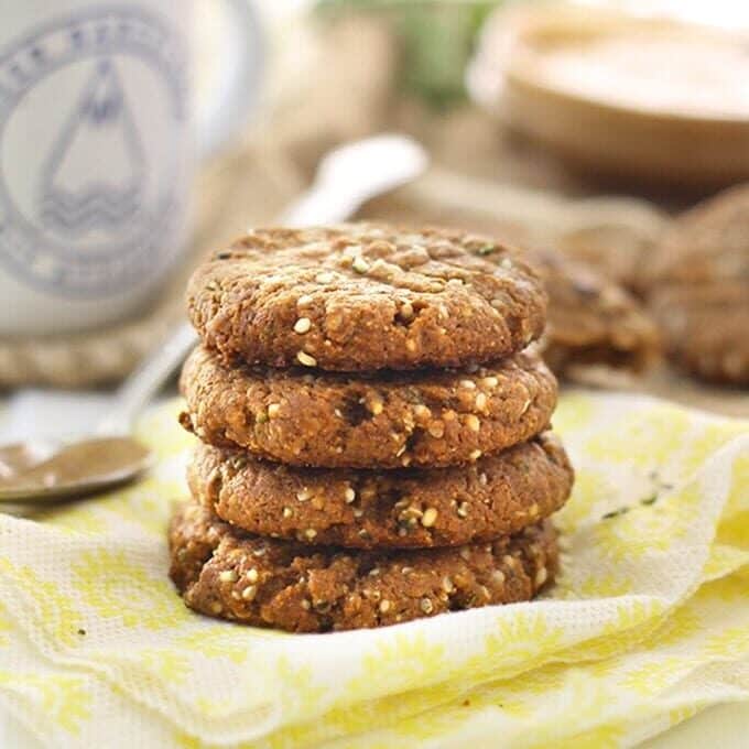 Almond Butter Hemp Seed Cookies