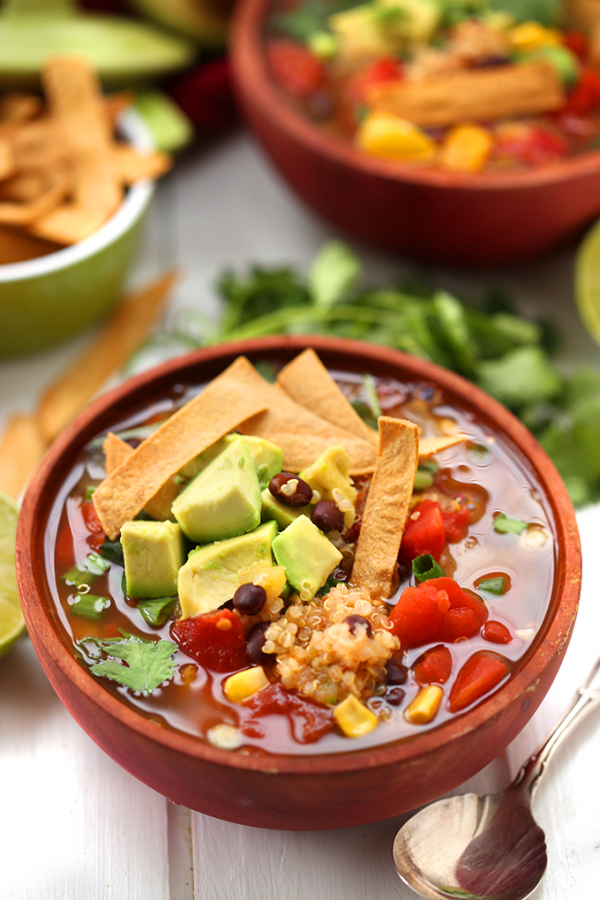 Vegetarian Tortilla Soup Recipe - The Healthy Maven