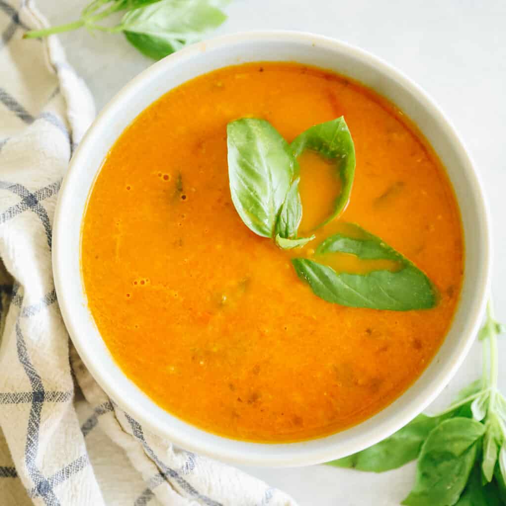 Best Ever Tomato Basil Soup Recipe The Healthy Maven 4261