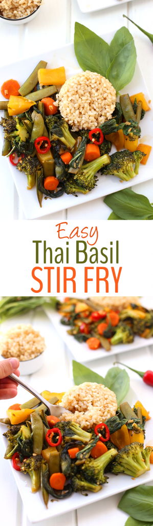 Easy Thai Basil Vegetable Stir Fry The Healthy Maven