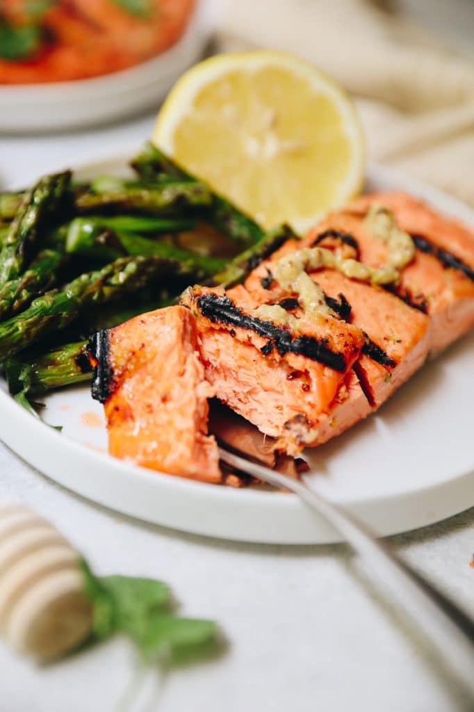 Honey Mustard Grilled Salmon - The Healthy Maven