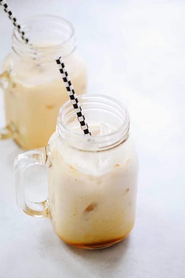 Iced Golden Milk Latte (Turmeric Spice Latte) - The Healthy Maven