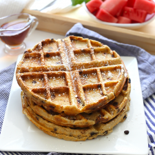 Mini Chocolate Chip Oat Waffles