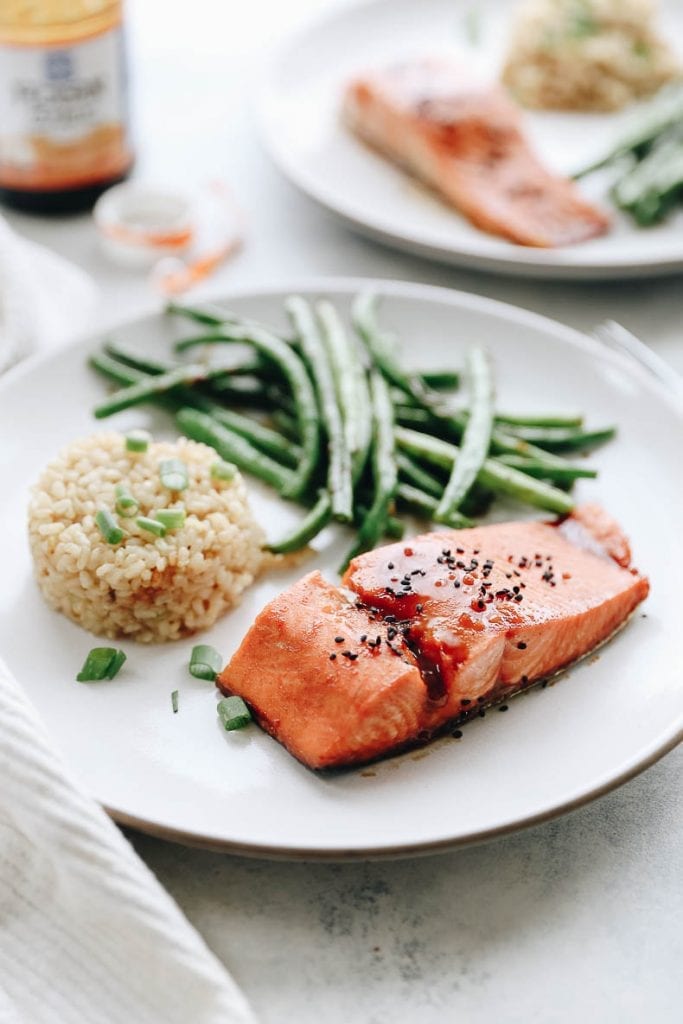 Easy Hoisin Garlic Salmon and Coconut Rice - The Healthy Maven