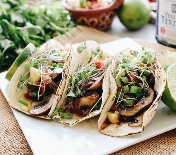 Looking for a delicious plant-based dinner option? Look no further than these Mushroom Teriyaki Tacos with Pineapple Salsa. A healthy, veggie-focused meal full of hearty and nutritious ingredients, but not short on flavor!