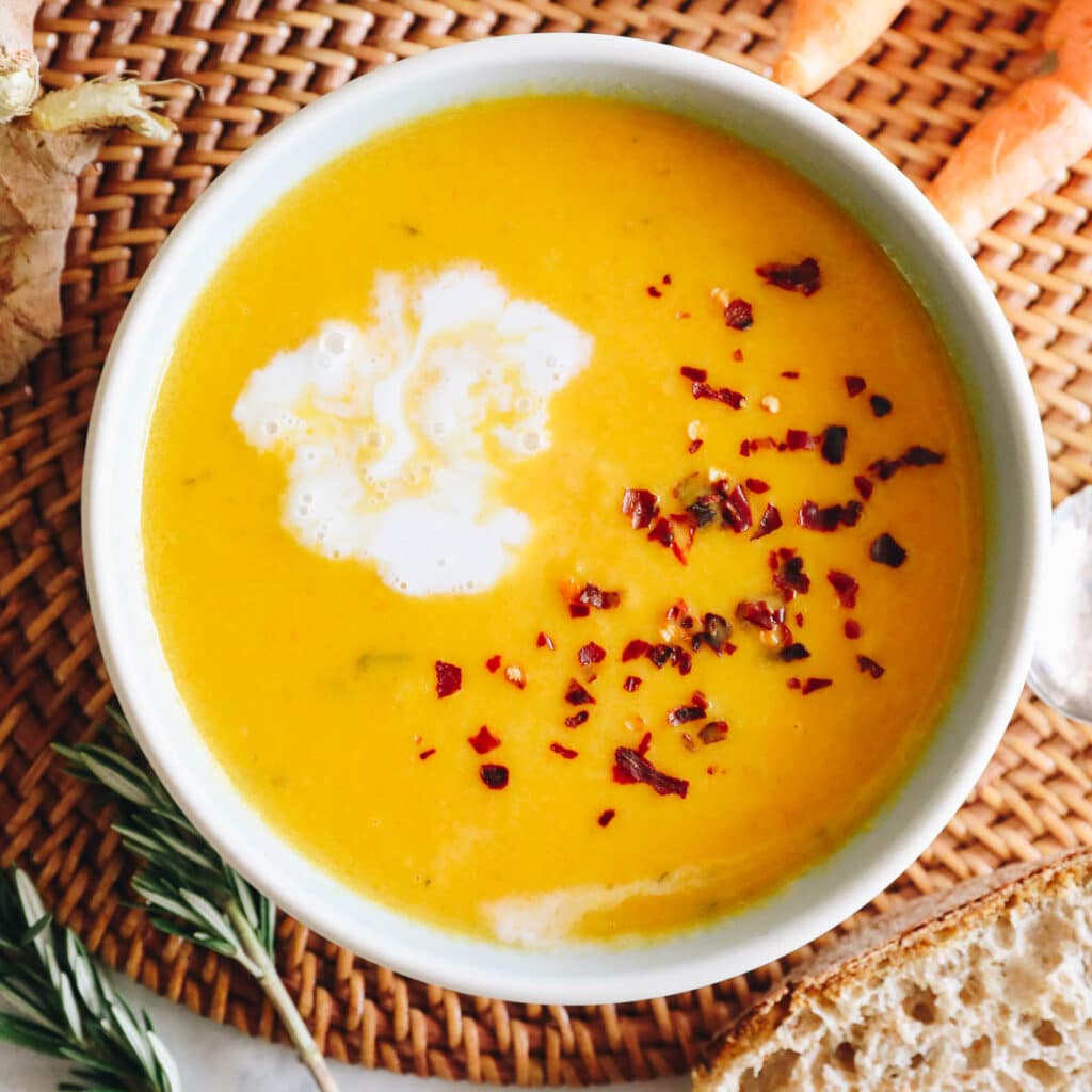 Heirloom Ginger Carrot Soup Recipe - The Healthy Maven