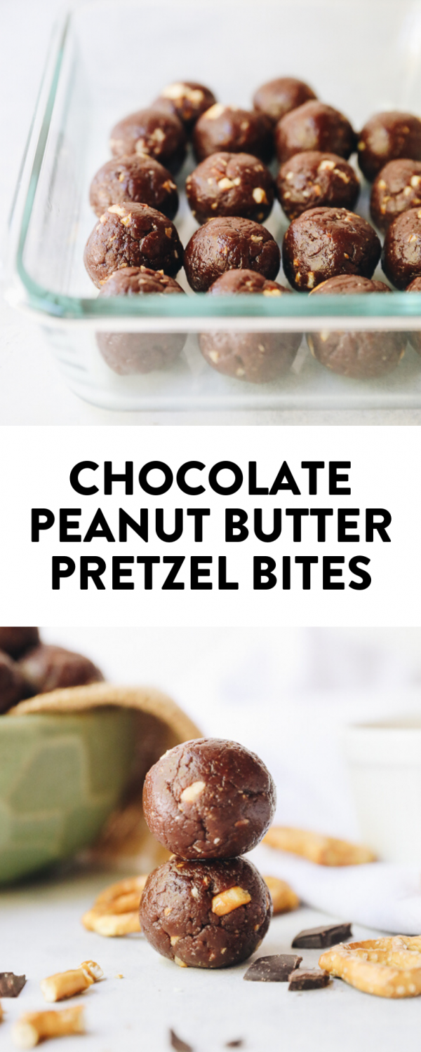 Chocolate Peanut Butter Pretzel Energy Balls - The Healthy Maven