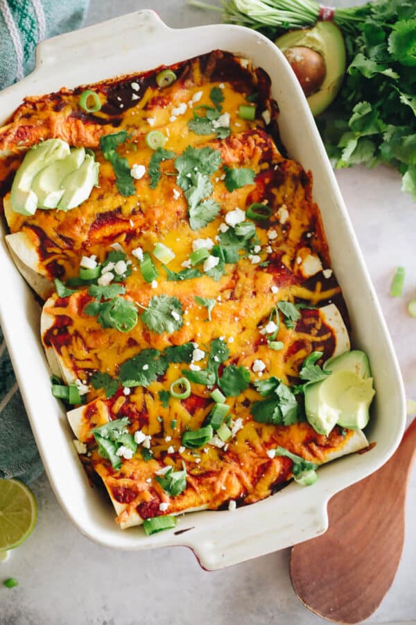 Black Bean Enchiladas [Vegetarian Friendly!] - The Healthy Maven