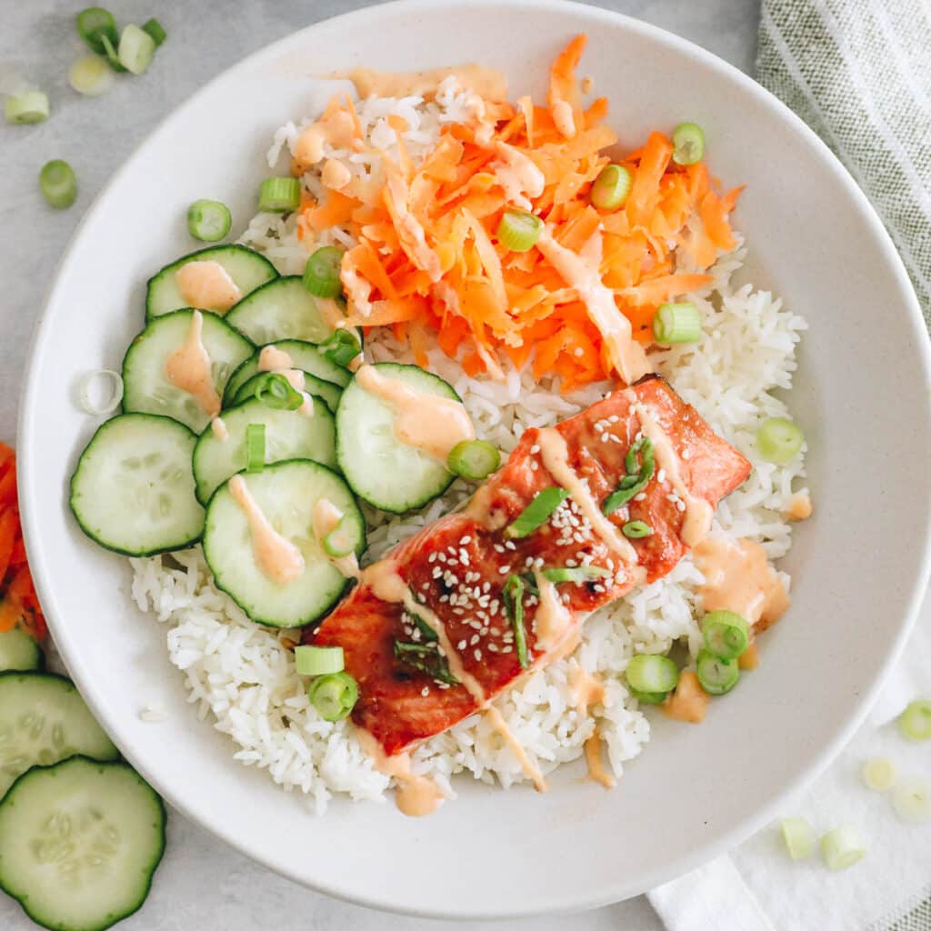 The Best Salmon Bowl Recipe The Healthy Maven