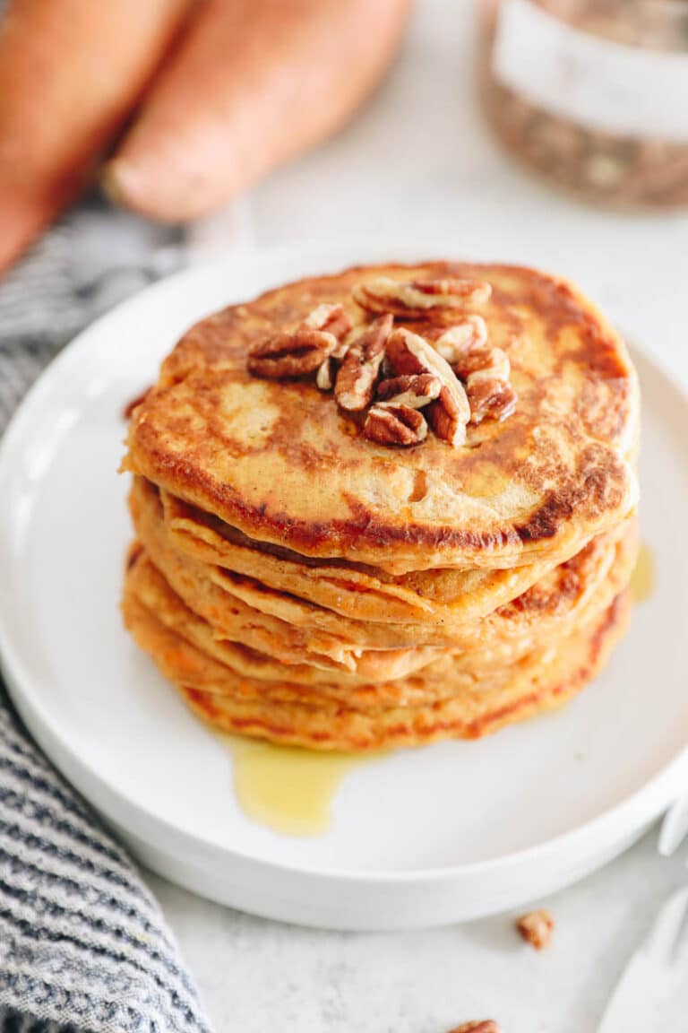 BEST Sweet Potato Pancakes - The Healthy Maven