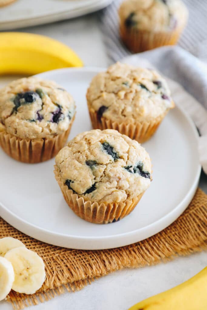 Ultra-Moist Banana Blueberry Muffins - The Healthy Maven