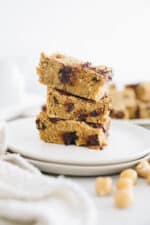 Chickpea Blondies [Gluten-Free + High Protein] The Healthy Maven