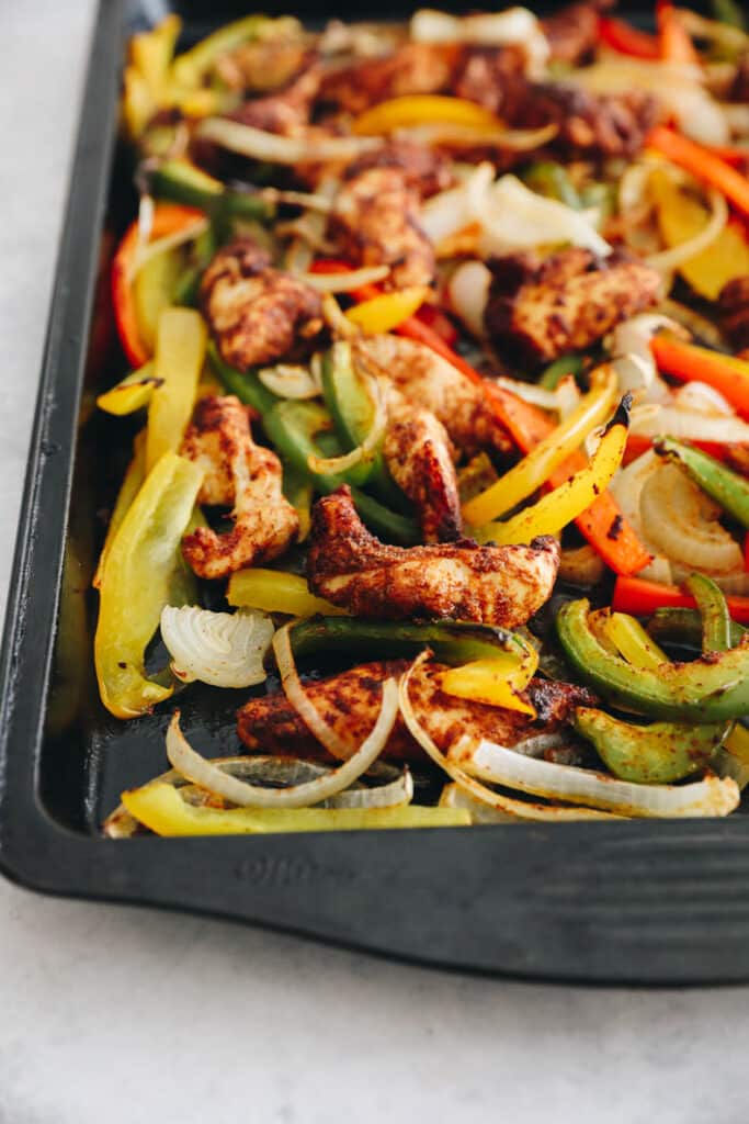 Easy Sheet Pan Chicken Fajitas The Healthy Maven