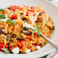 One-pot Greek chicken risoni (orzo)