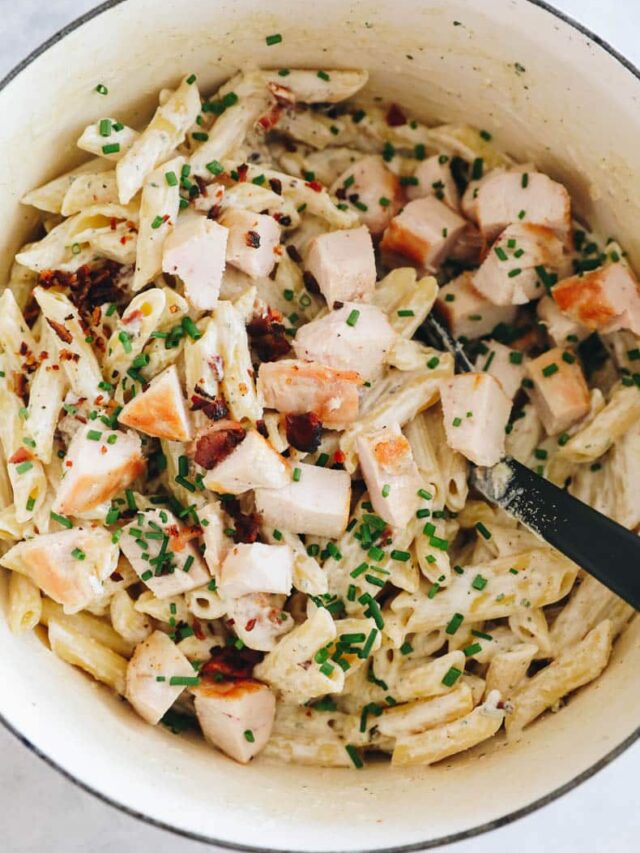 Chicken Bacon Ranch Pasta - The Healthy Maven