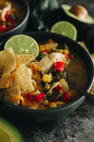 Easy Chicken Poblano Soup - The Healthy Maven